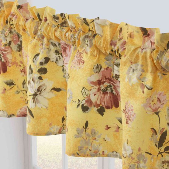 Finley Yellow Window Valance, , on-hover image number null