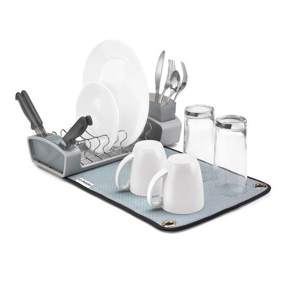 FOLD AWAY DISH RACK, STAINLESS STEEL, hi-res image number null