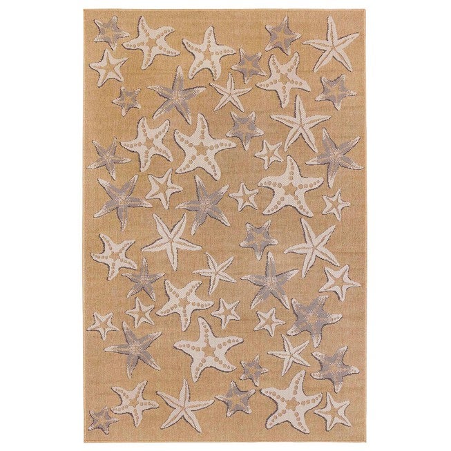 Liora Manne Carmel Starfish Indoor/Outdoor Rug, SAND, hi-res image number null