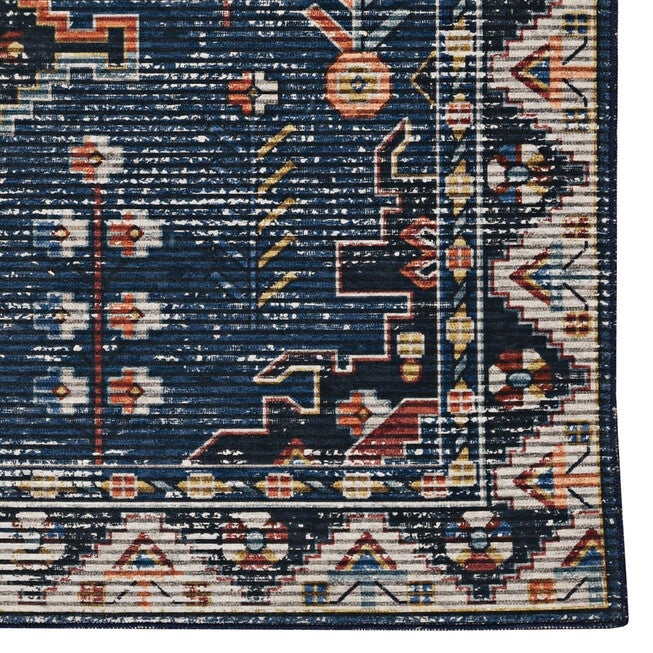 Washable Larson Navy/Ivory Rug, , alternate image number null