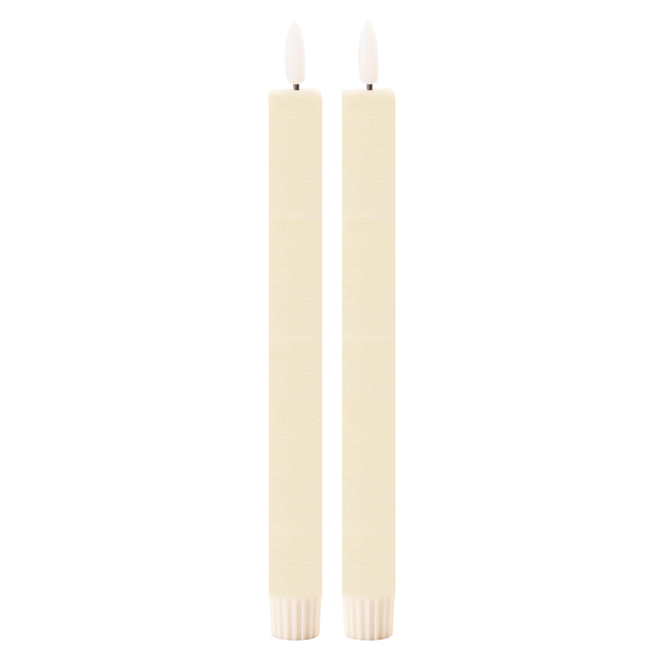 FIA Wick Ivory Taper Candle Set of 2, WHITE, hi-res image number 0