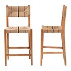 Two-piece bohemian paper-loom bar stool set small product view