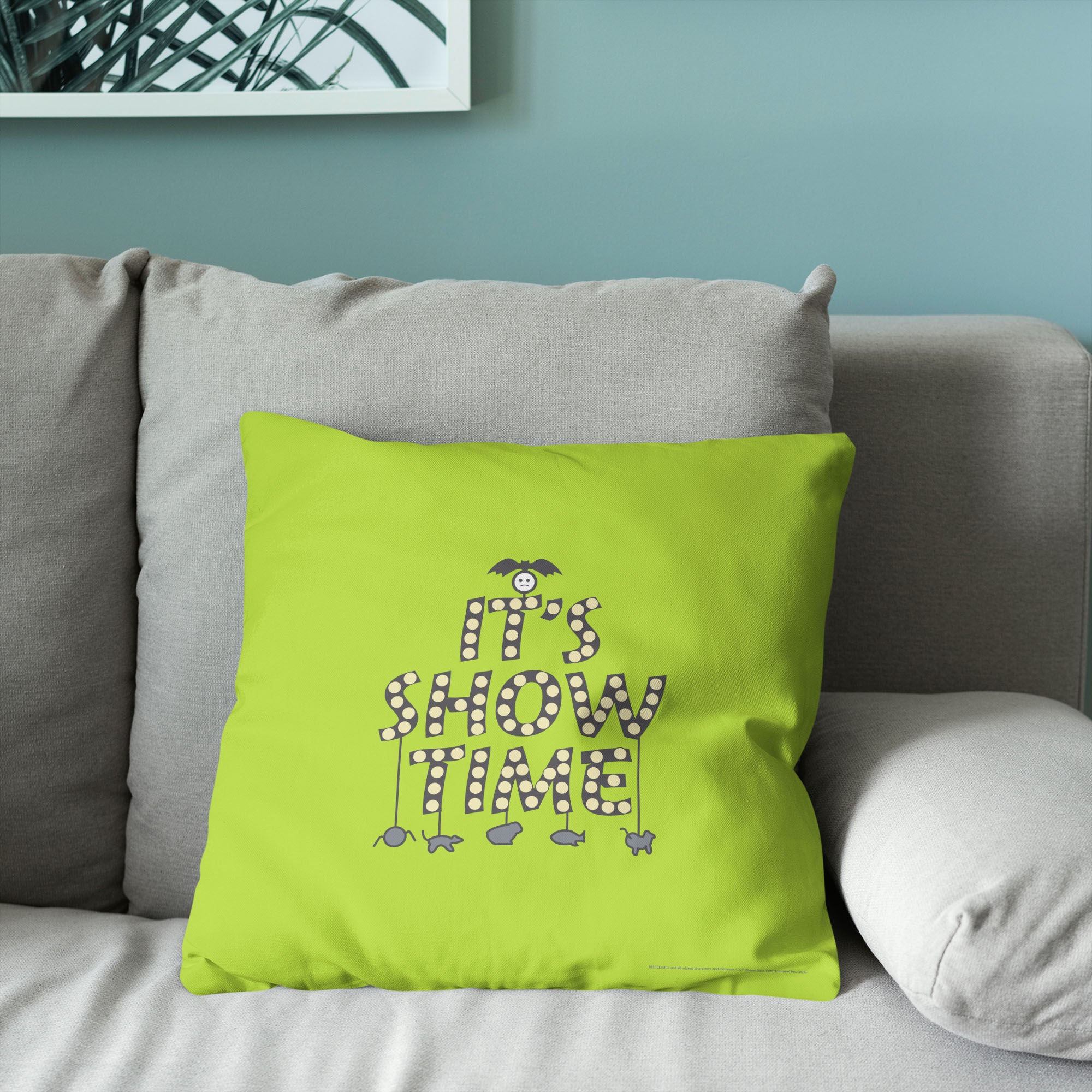 Warner Bros. Beetlejuice It's Showtime Throw Pillow 18X18 Inches, GREEN, alternate image number 3