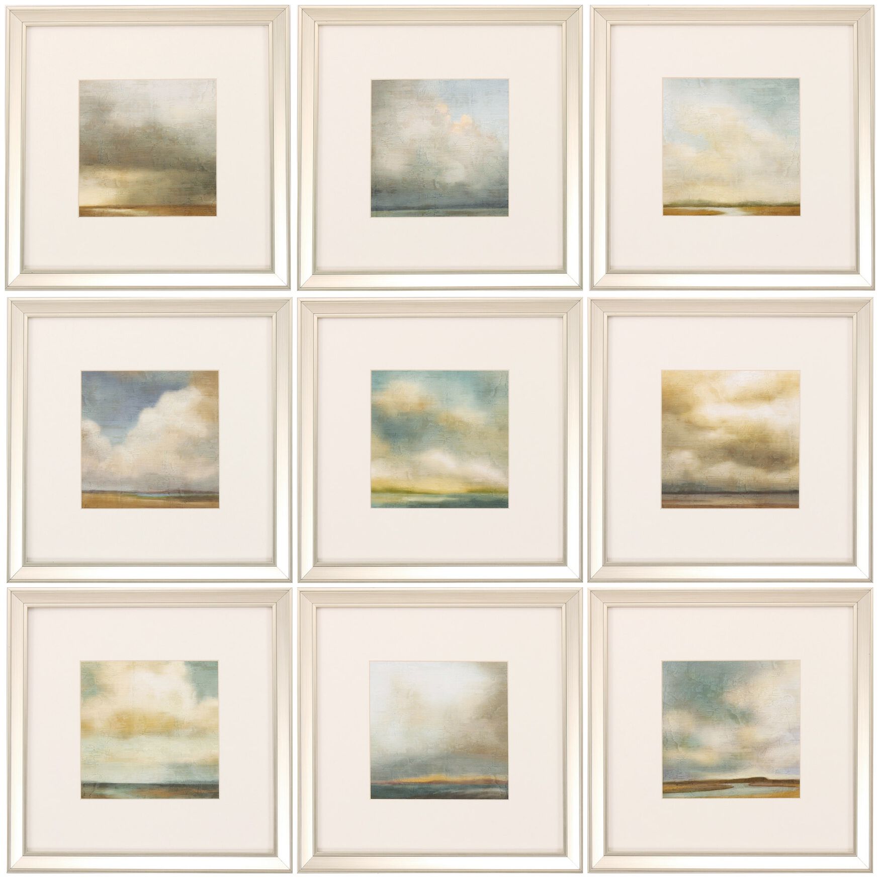 Atmosphere Framed Wall D&eacute;cor, Set Of 9, NEUTRAL, hi-res image number 0