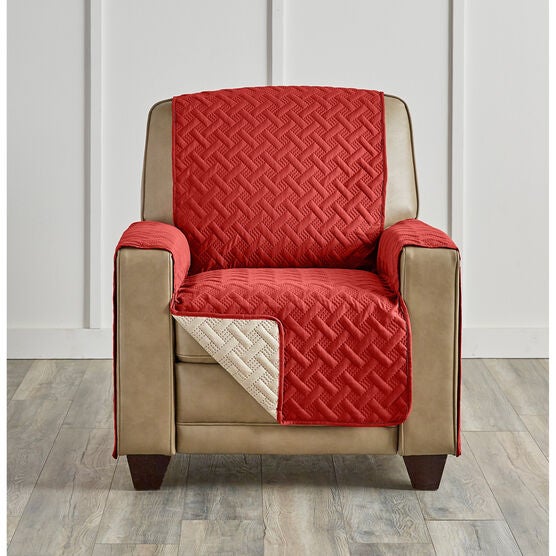 ANTI-BACTERIAL PINSONIC Recliner PROTECTOR, MERLOT NATURAL, hi-res image number null
