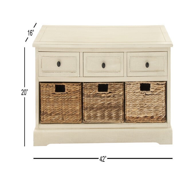 White Traditional Wood Storage Unit, 20 x 42, , alternate image number null