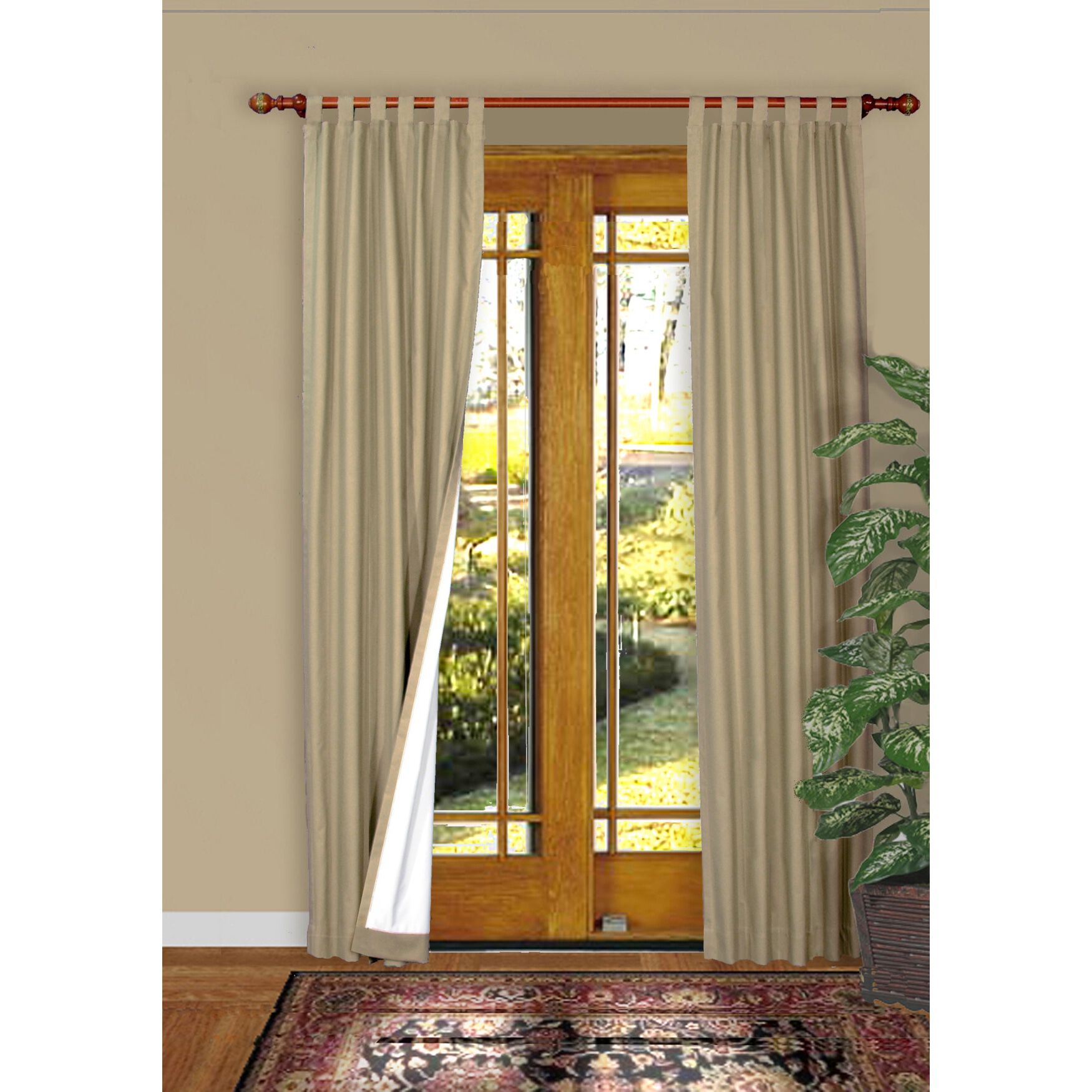 Weathermate Room Darkening Tab Top Curtain Panel Pair, , alternate image number 13