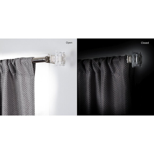 Innovative Decorative Room Darkening Wrap Around Rod & Finial 28-48, , alternate image number null