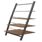 Dark Brown Wood Industrial Shelving Unit, 77 " x 20 " x 14 ", , alternate image number null