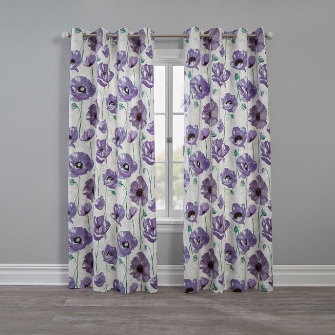 BH Studio Canvas Printed Grommet Panel, LILAC POPPY, hi-res image number 0