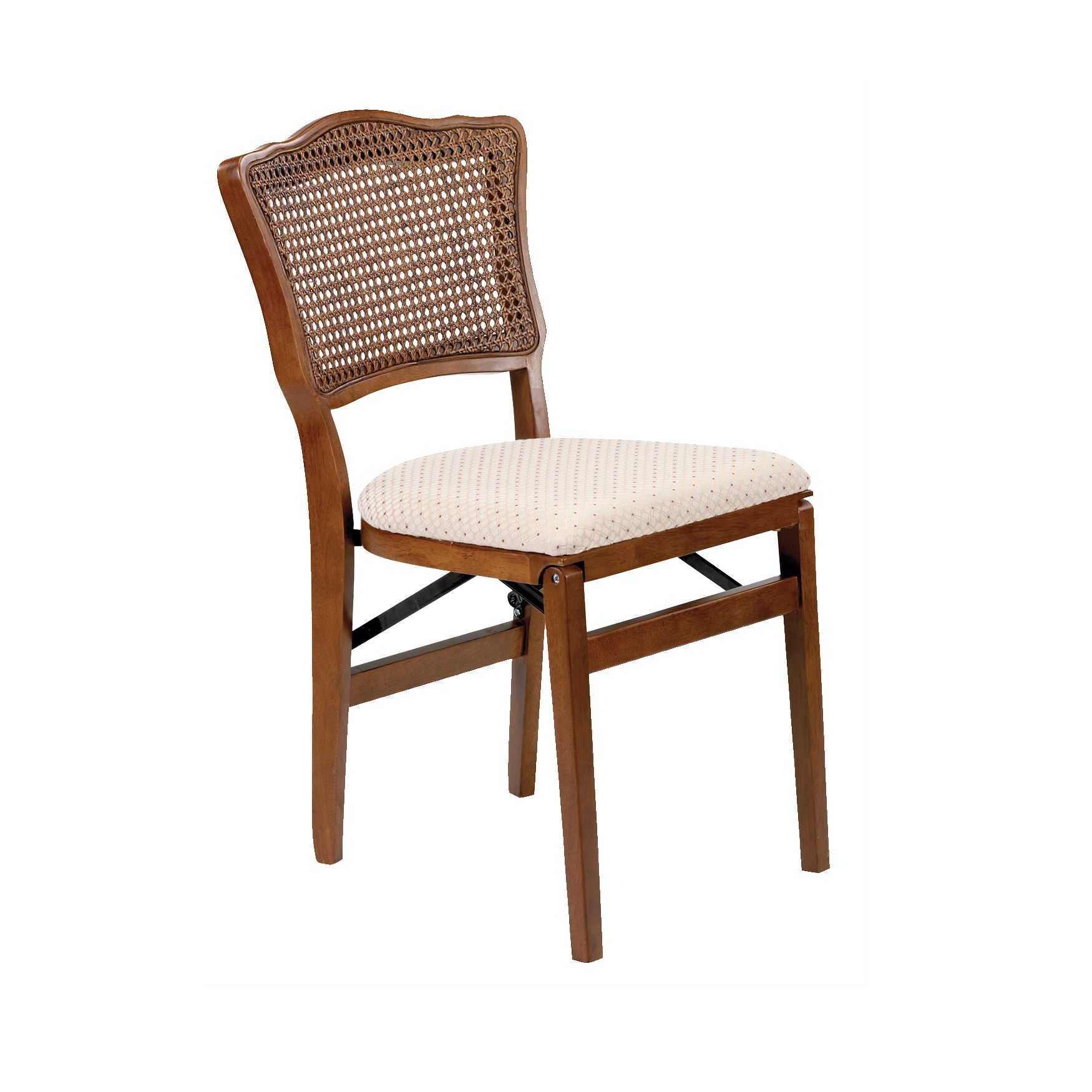 French Cane Back Folding Chairs, Set Of 2, FRUITWOOD, hi-res image number 0