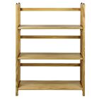 3-Shelf Folding Stackable Bookcase 27.5" Wide-Natural, NATURAL, hi-res image number null