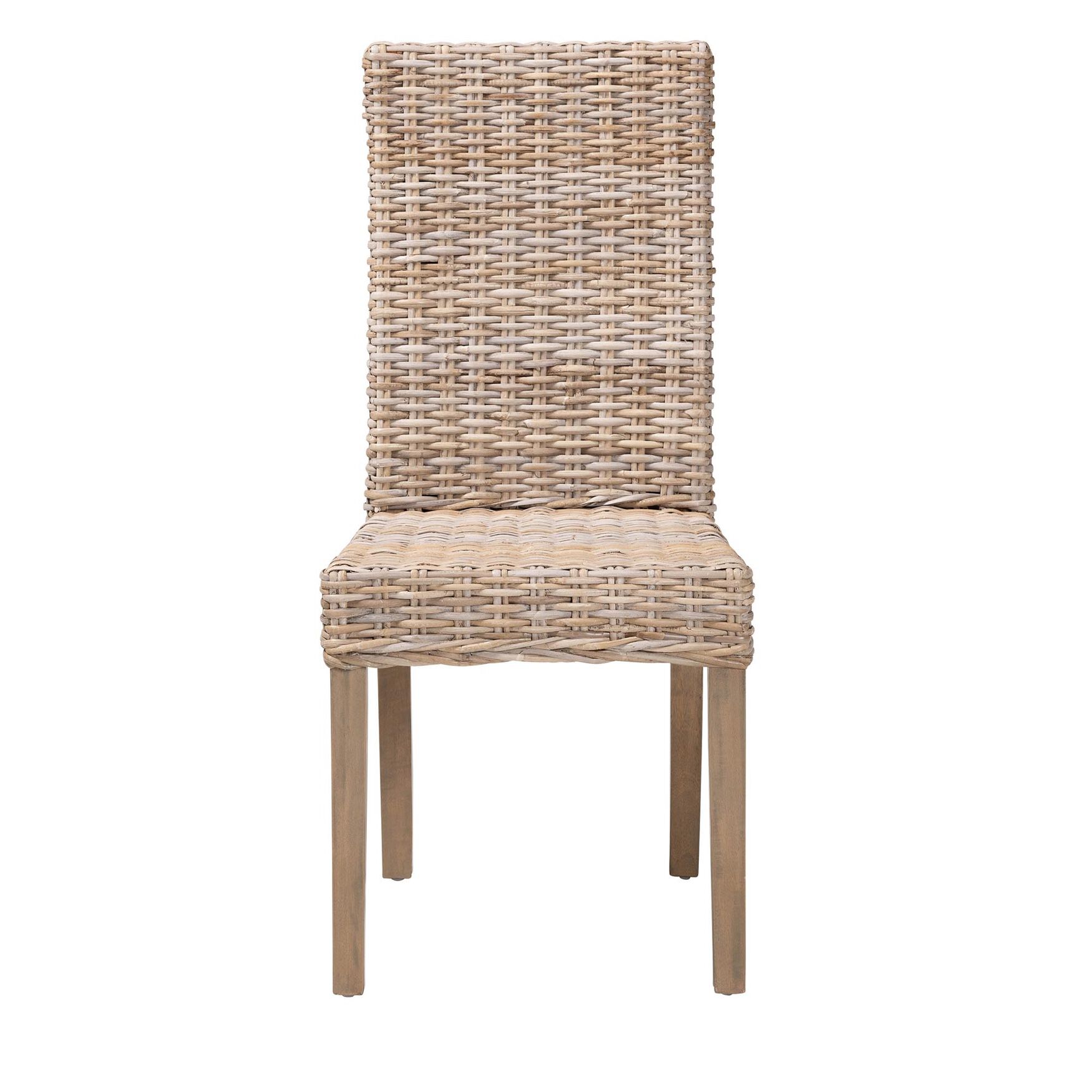 Nevina Bohemian Grey Kubu Rattan and Mango Wood Dining Chair, , on-hover image number 1