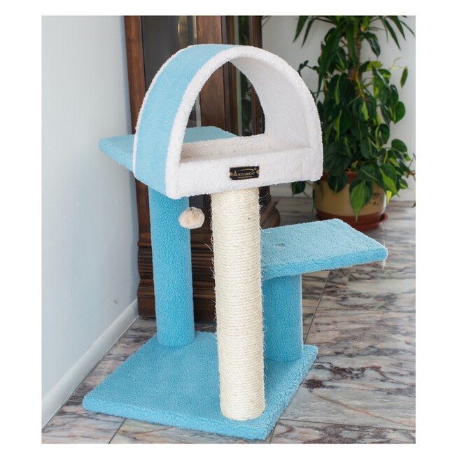 Real Wood 29 inches Cat Tree With Scratcher And Tunnel, , alternate image number 5