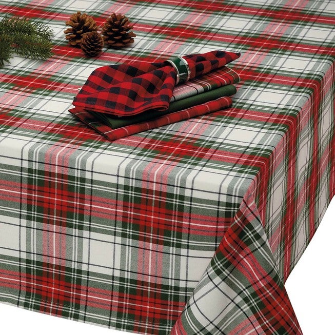 Christmas Plaid Tablecloth 60x84, , alternate image number null