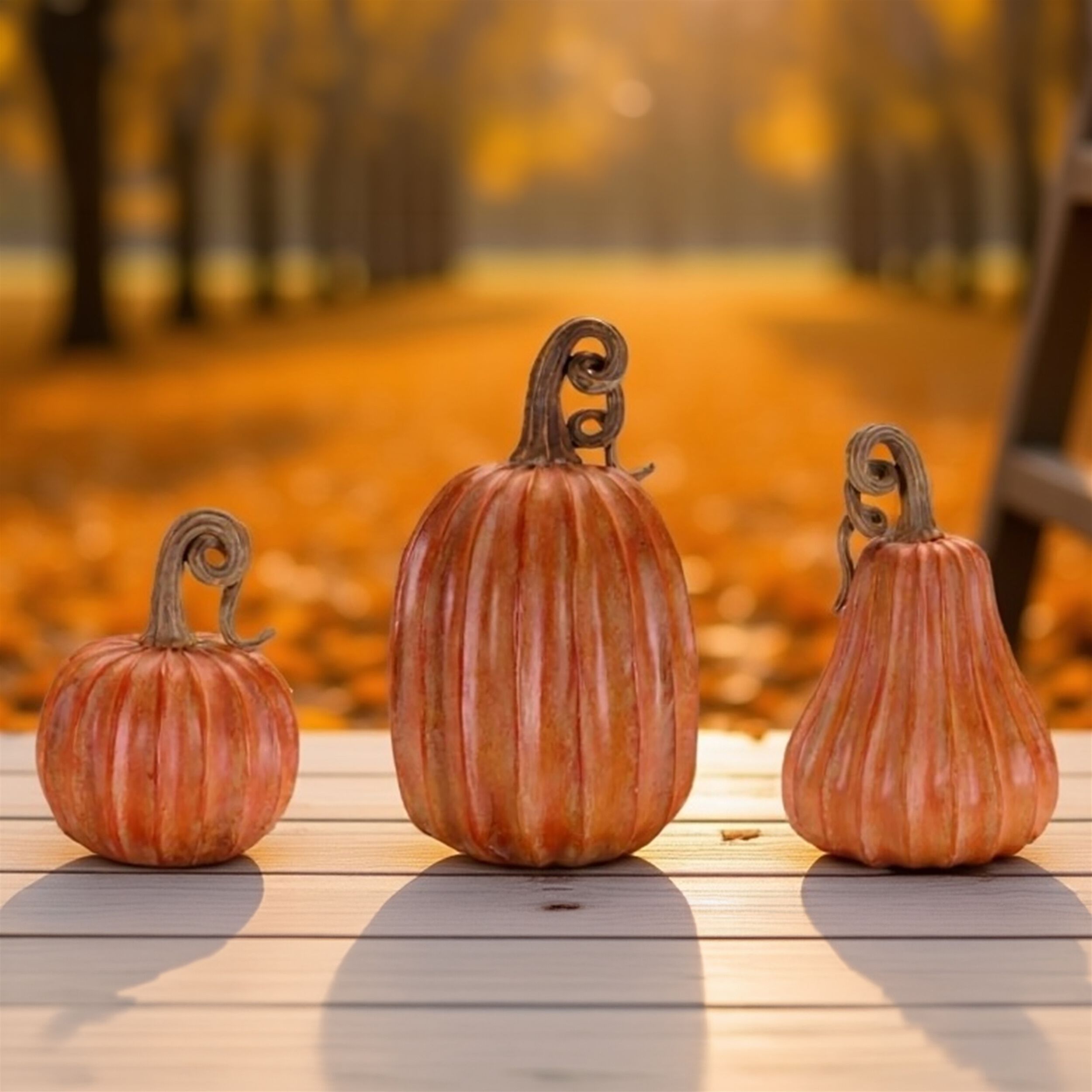 Decorative Harvest Pumpkin (Set of 3), ORANGE, alternate image number 5