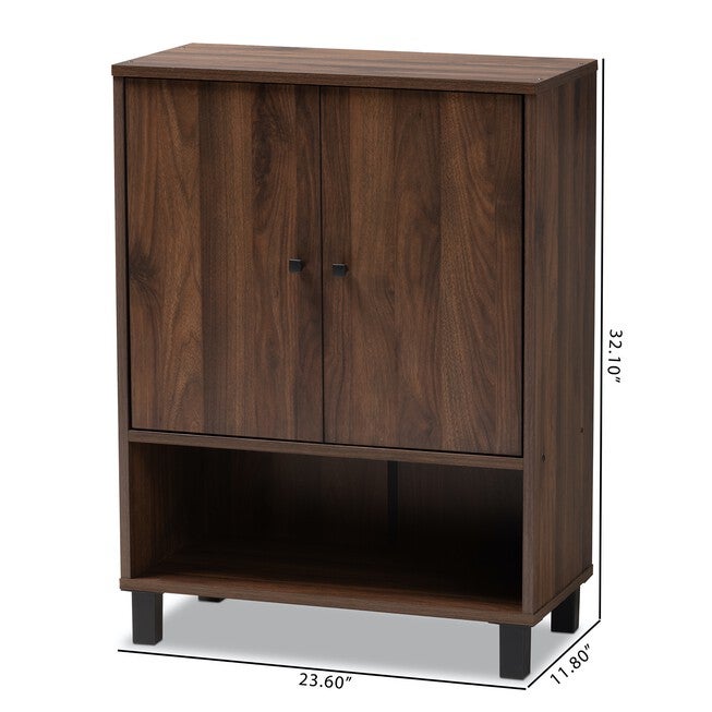 Rossin 2-Door Bottom Shelf Wood Entryway Shoe Storage Cabinet Furniture, , alternate image number null
