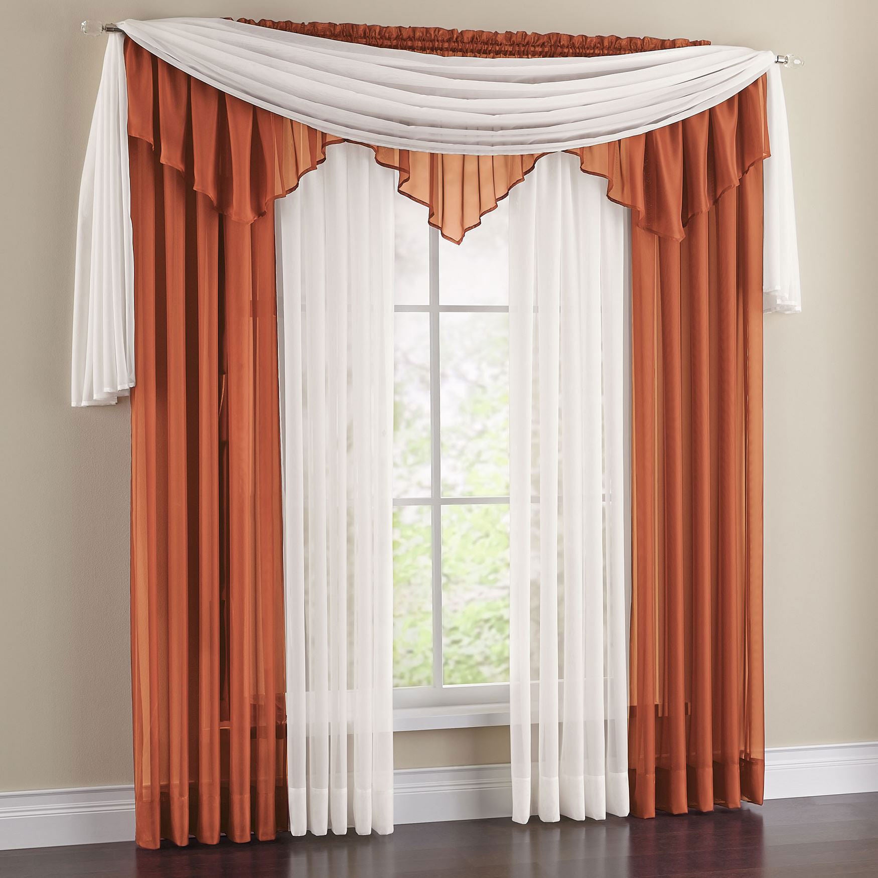 BH Studio Sheer Voile Ascot Valance, , alternate image number 3