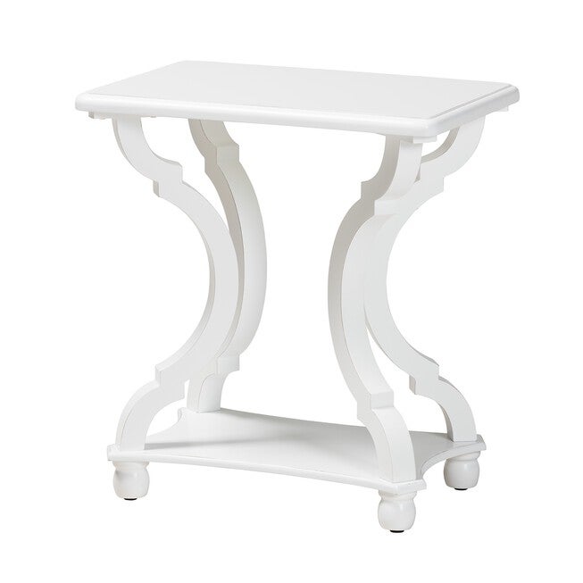Cianna Classic And Traditional End Table, WHITE, hi-res image number 0