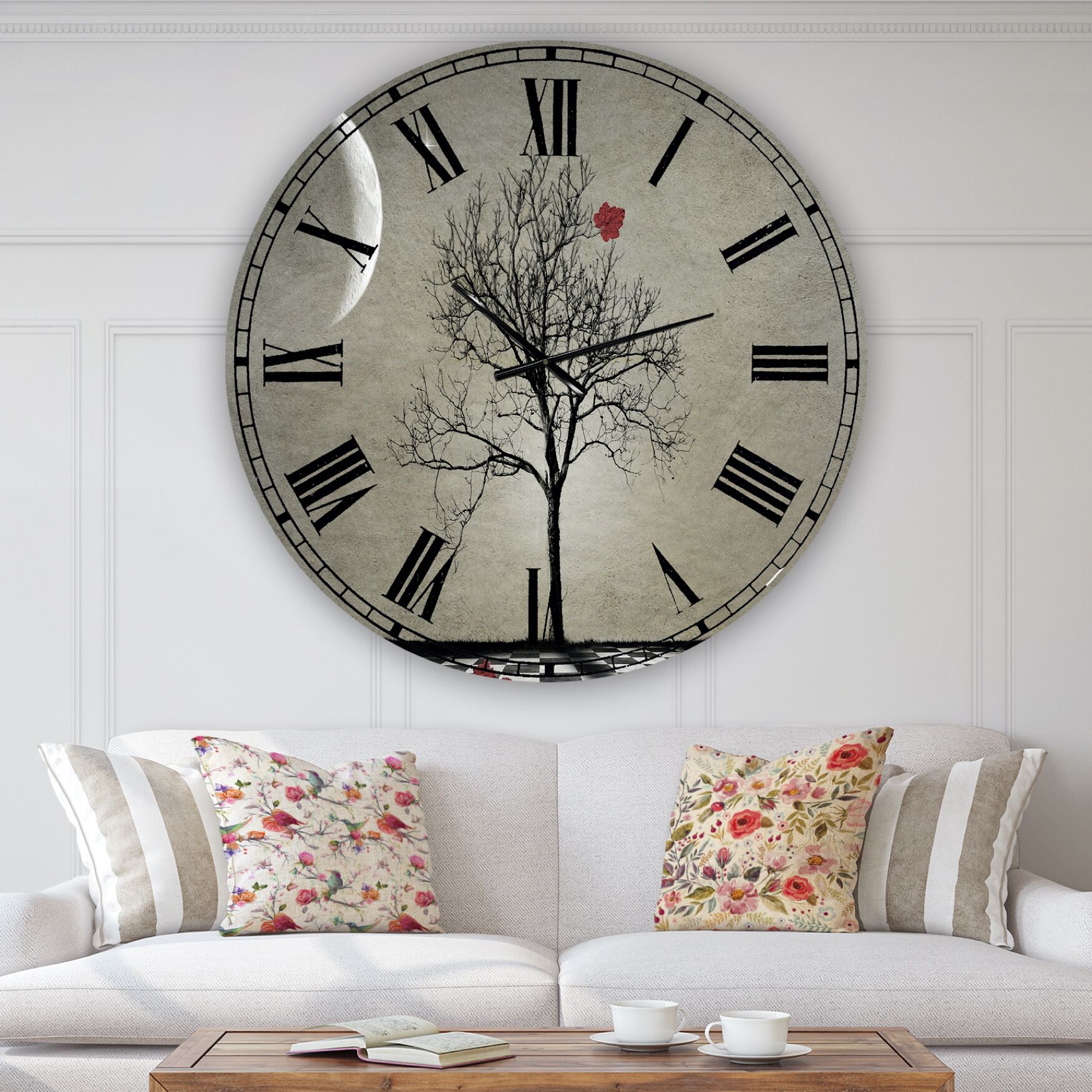 Inevitable Large Cottage Wall Clock, BLACK, hi-res image number 0