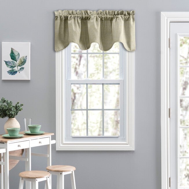 Lisa Solidtextured Scallop Valance, MIST, hi-res image number 0