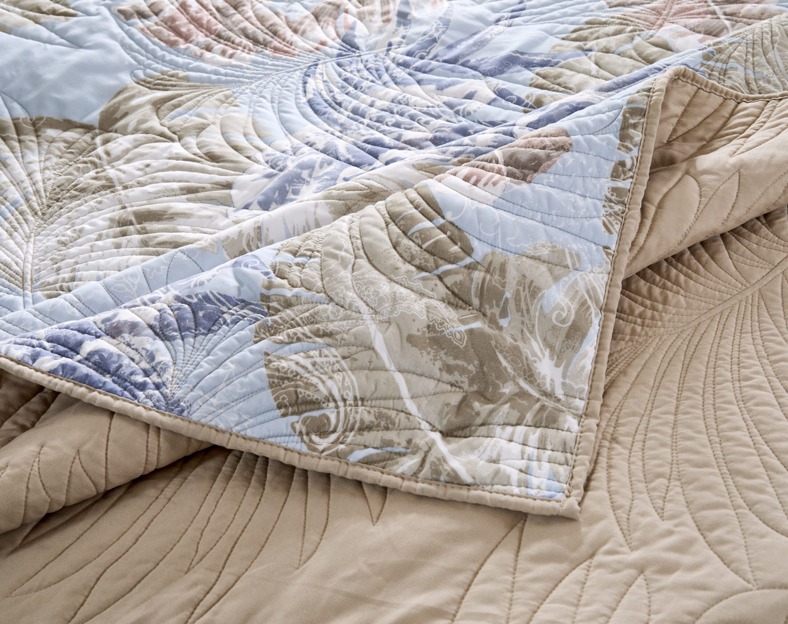 Tropics Finely Stitched Quilt Set, MIST, alternate image number 1