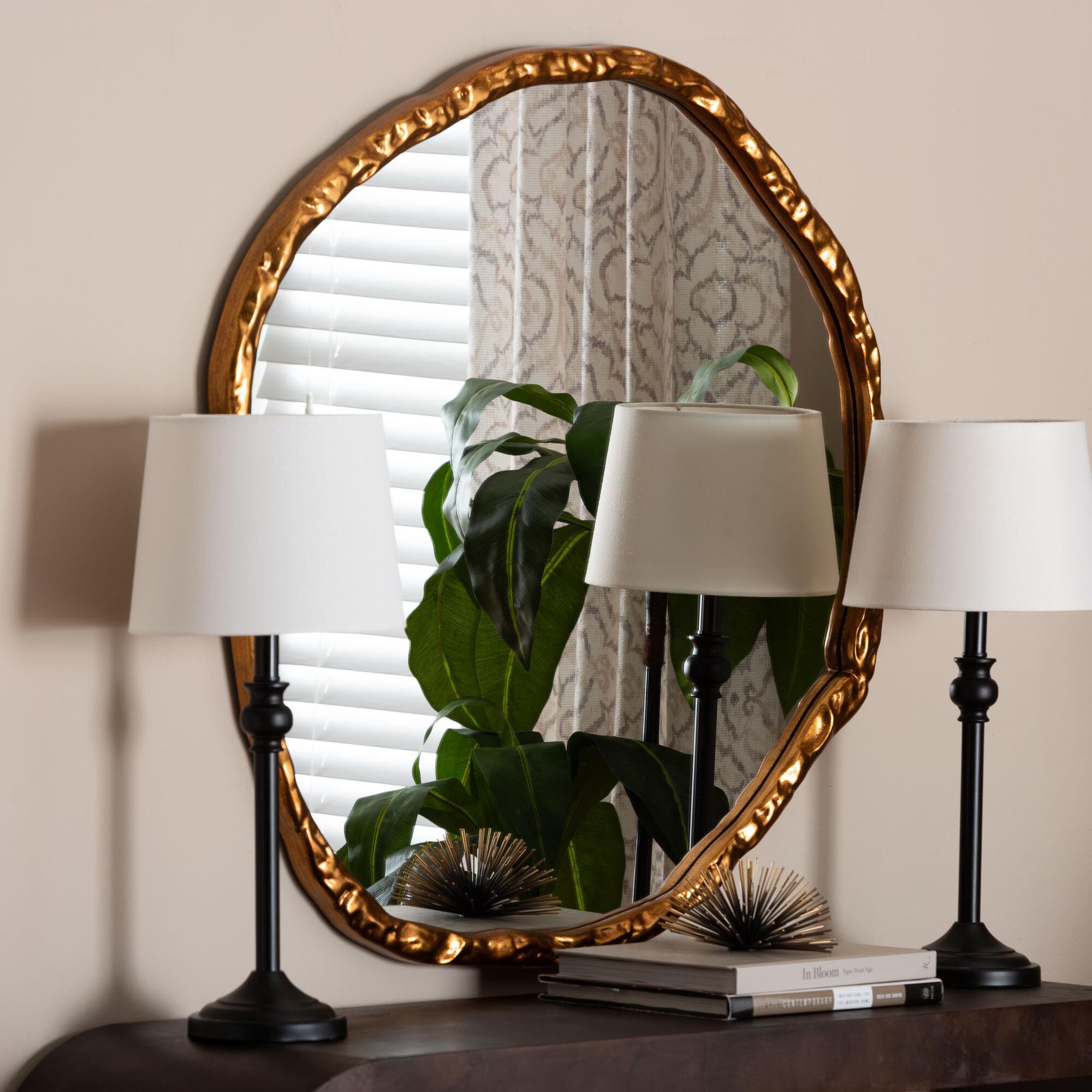 Urania Wall Mirror, GOLD, hi-res image number 0