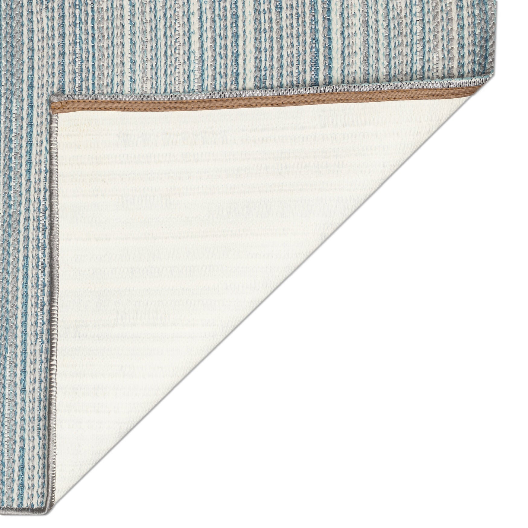 Miranda Tweed Stripe Indoor/Outdoor Area Rug Aqua, , on-hover image number 1