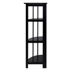 4-Shelf Corner Folding Bookcase-Black, , on-hover image number null