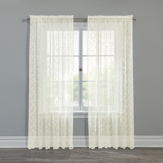 Scarlett Floral Lace Rod-Pocket Panel, , on-hover image number null