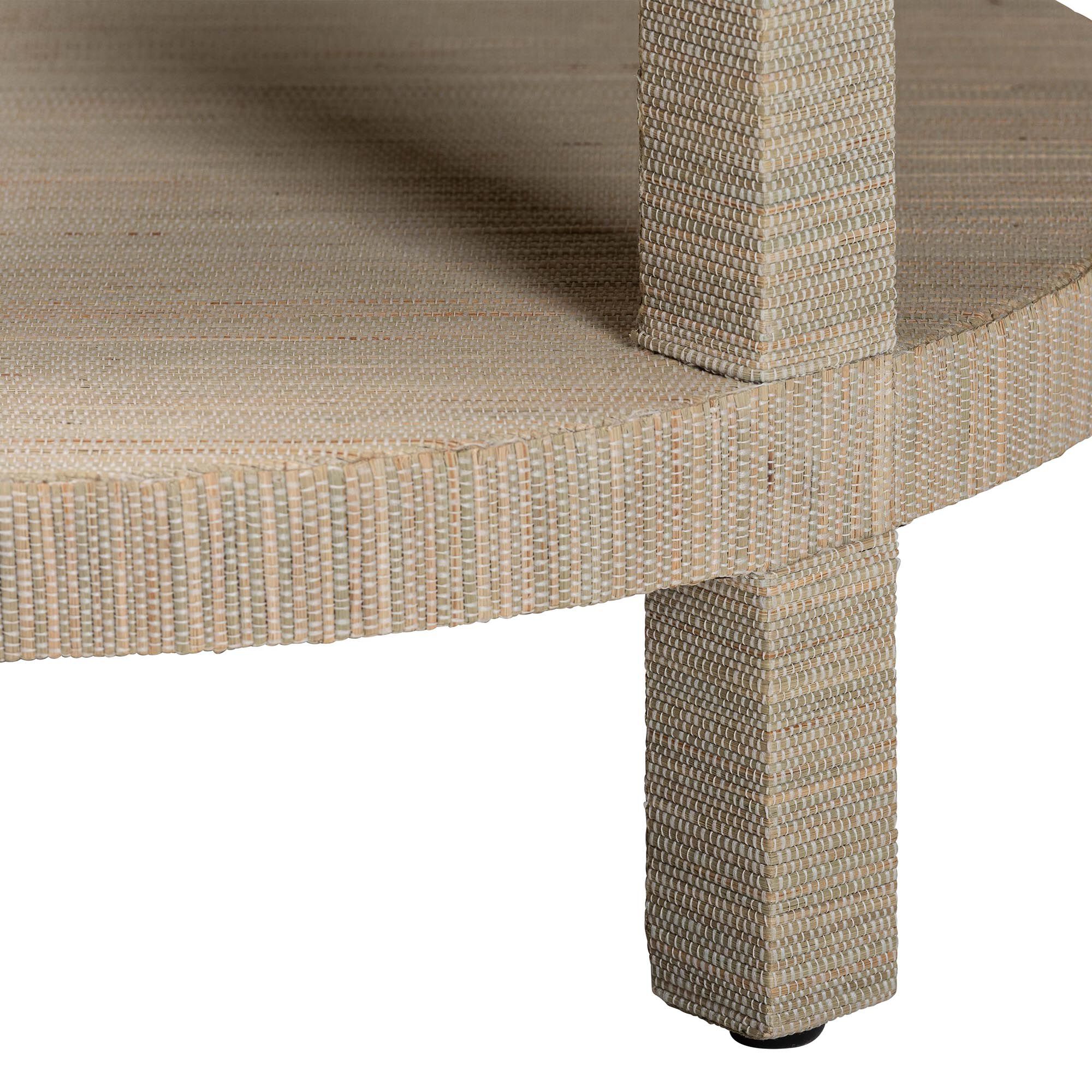 Rocco Bohemian Woven Grasscloth End Table, NATURAL, alternate image number 3