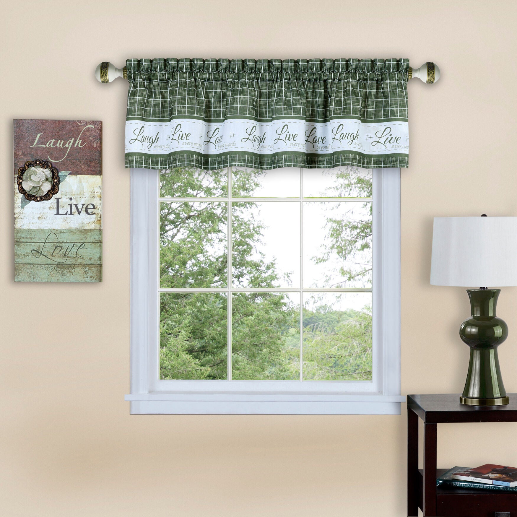 Live, Love, Laugh Window Curtain Valance - 58x14, , alternate image number 5