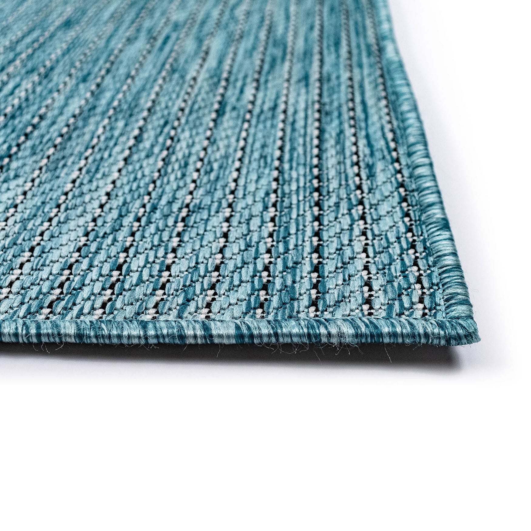 Carmel Texture Stripe Indoor/Outdoor Area Rug Aqua, , alternate image number 2