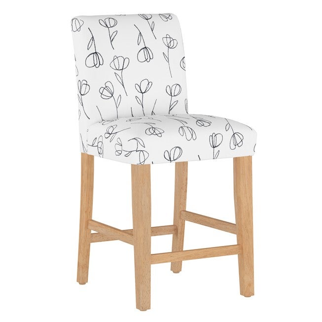 Contoured Tulips Counter Stool, TULIP WHITE, hi-res image number 0