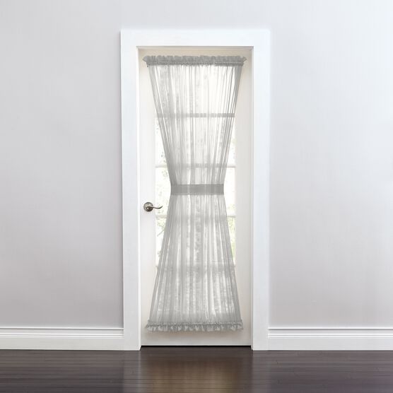BH Studio Sheer Voile Door Panel With Tiebacks, SILVER, hi-res image number null