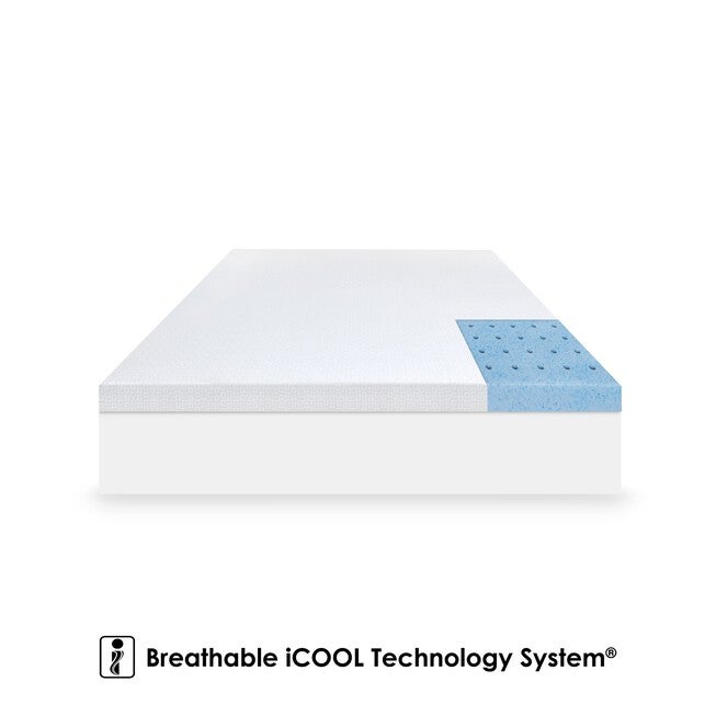 SensorPEDIC SensorCOOL 4-Inch Elite Cooling Gel-Infused Memory Foam Mattress Topper, , alternate image number null
