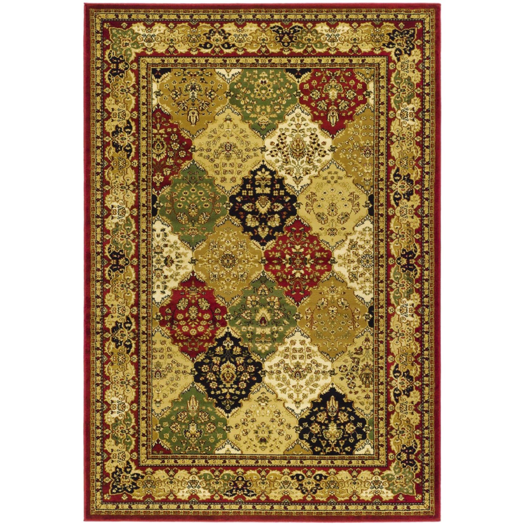 Lyndhurst 221 Multi / Red 5'-3 inches X 7'-6 inches Medium Rectangle Rug, MULTI RED, hi-res image number 0