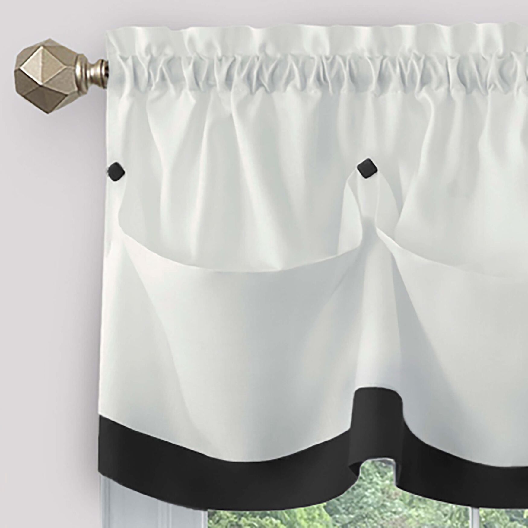 Lana Window Curtain Tier Pair And Valance Set, , on-hover image number 1
