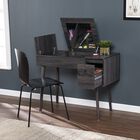 Harzen Storage Vanity W Mirror, BLACK, hi-res image number null