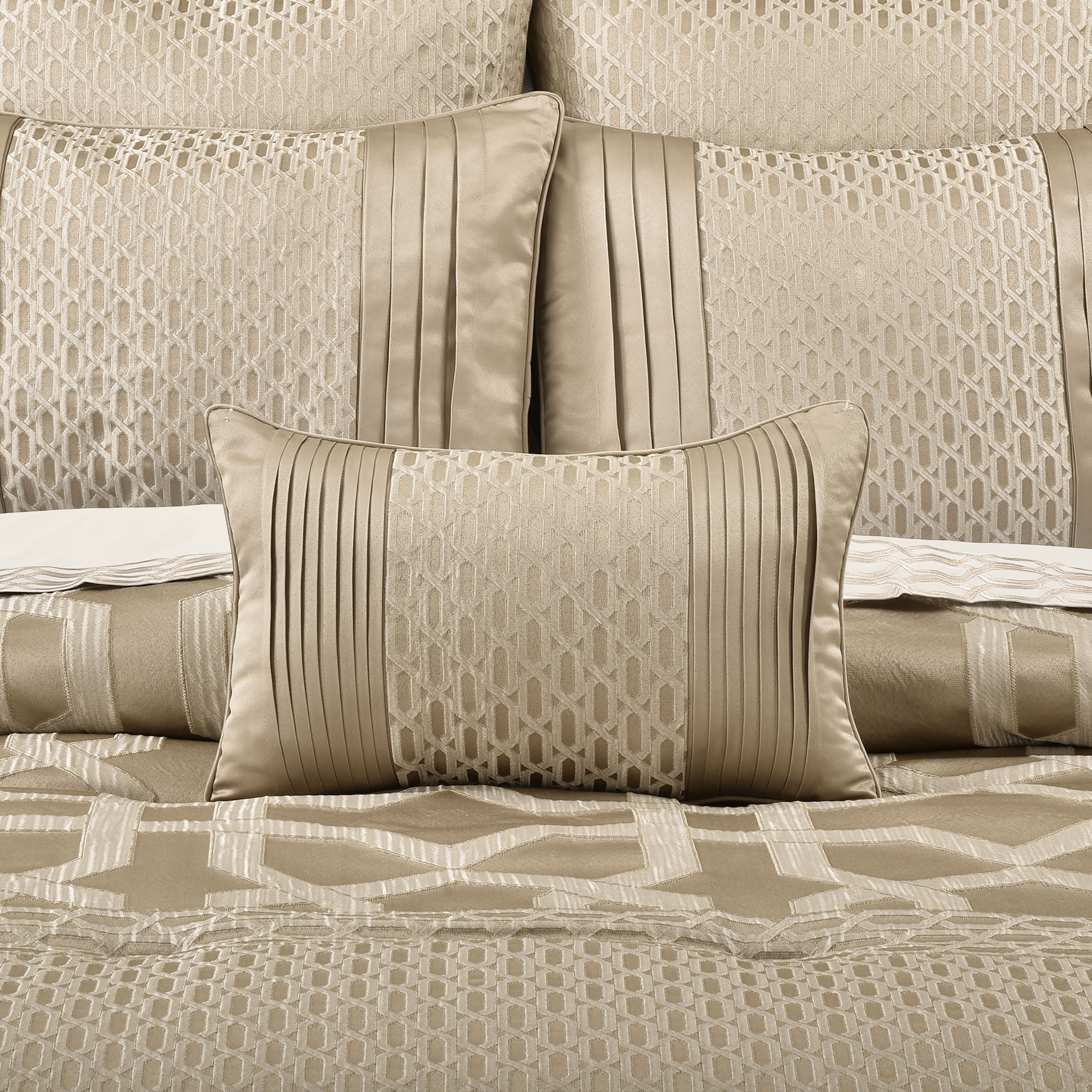 OLYMPUS BOUDOIR DECORATIVE THROW PILLOW, SAND, alternate image number 2