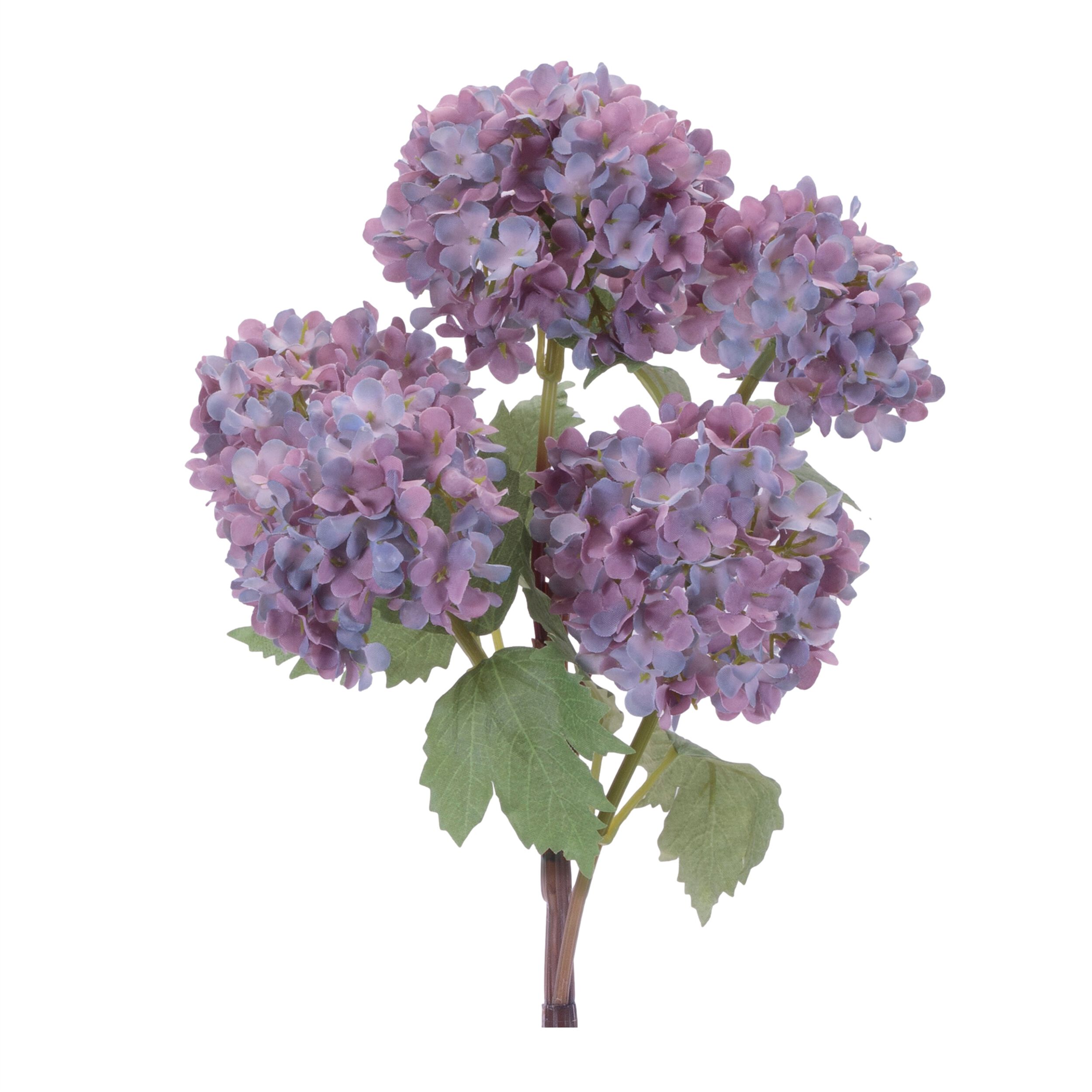 Hydrangea Floral Spray Set of 2, PURPLE GREEN, hi-res image number 0