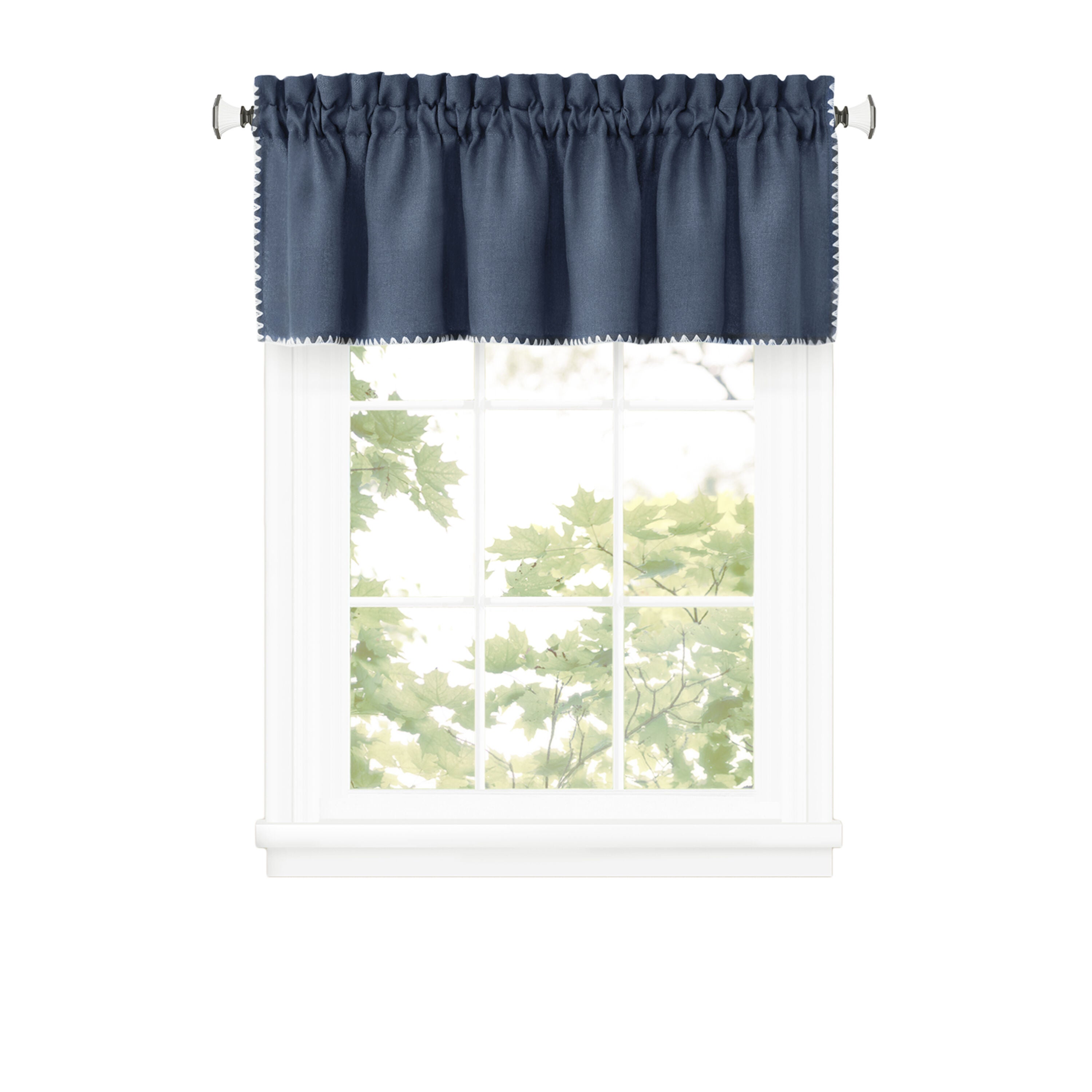 Kendal Window Curtain Valance, BLUE, alternate image number 1