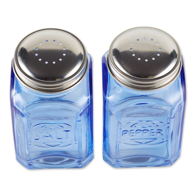 Retro Glass Salt & Pepper Set - Blue, , alternate image number 3