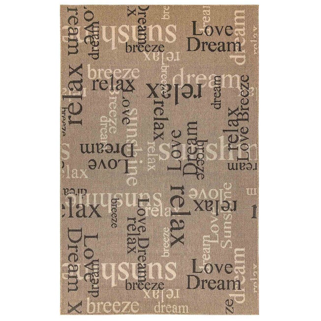 Liora Manne Riviera Happy Words Indoor/Outdoor Rug, NAVY, hi-res image number null