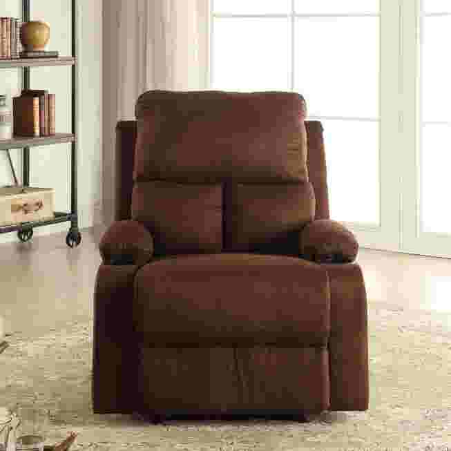Brown recliner in living room