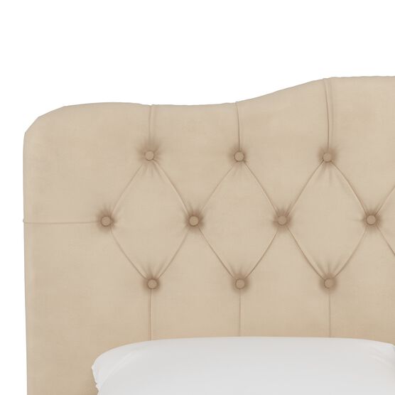 Velvet Tufted Bed, , alternate image number null