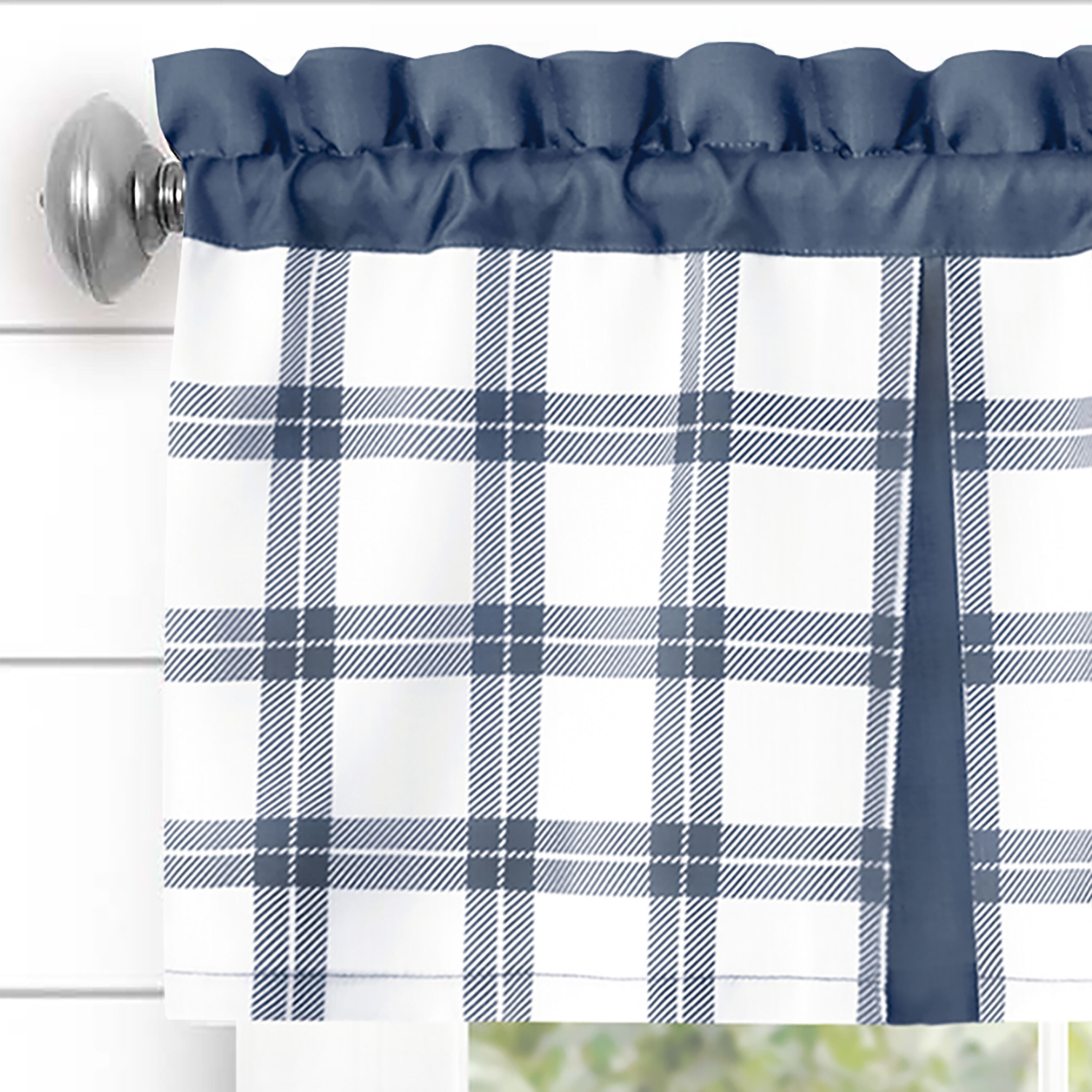 Tate Window Curtain Valance, BLUE, alternate image number 2