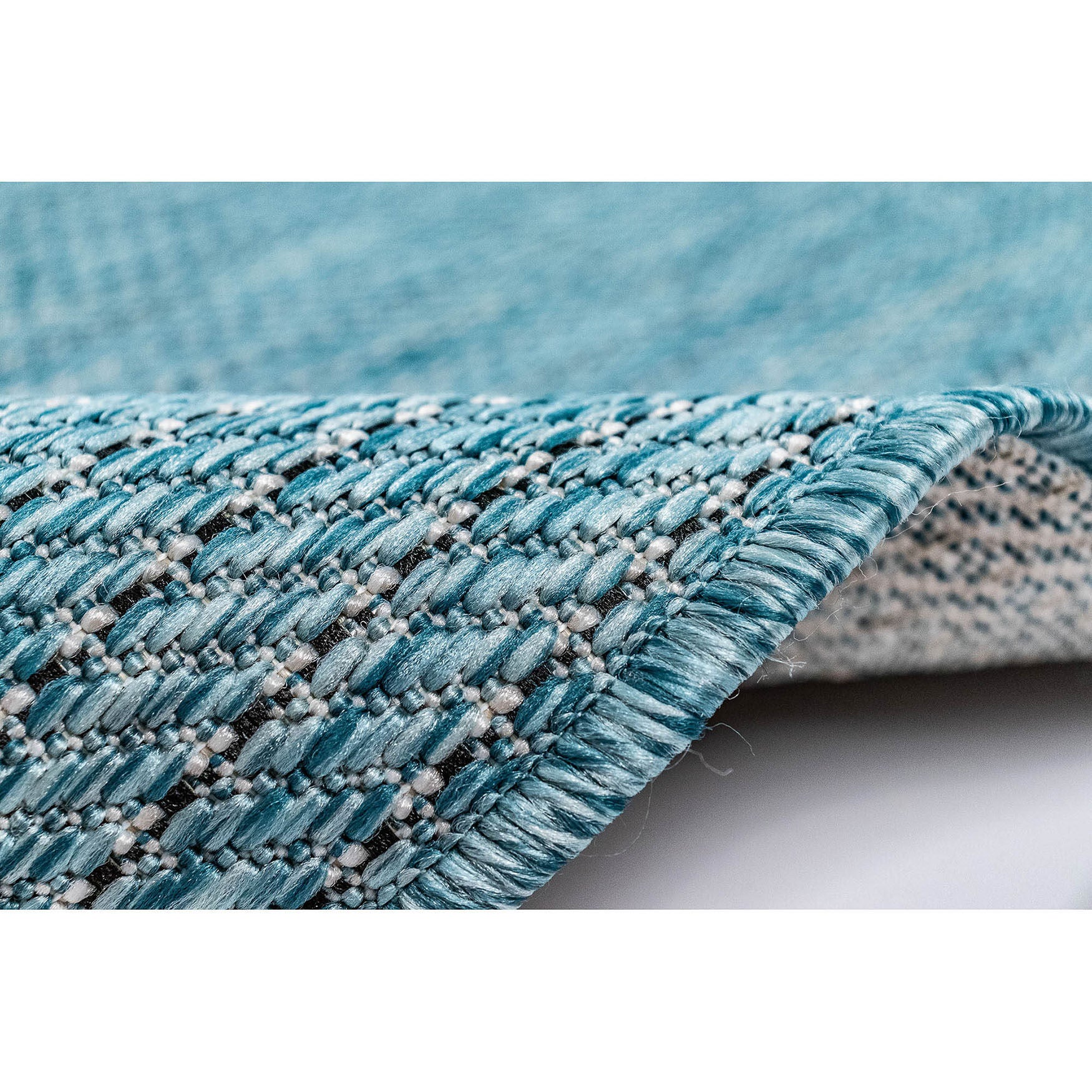 Carmel Texture Stripe Indoor/Outdoor Area Rug Aqua, , alternate image number 3
