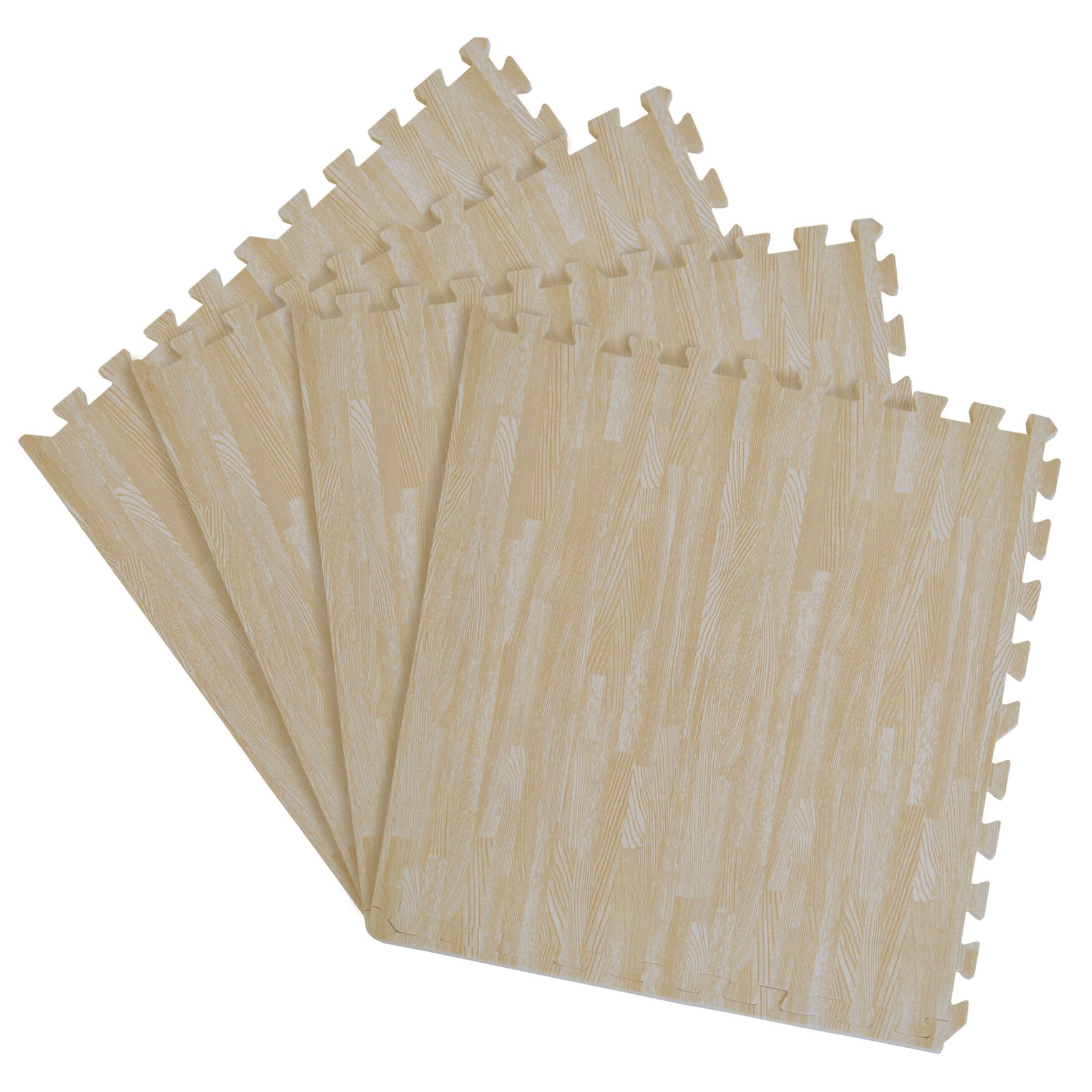Interlocking Foam 24 inches x 24 inches Anti Fatigue Floor Tiles 4 tiles/16 Sq. Ft., ASH, hi-res image number 0