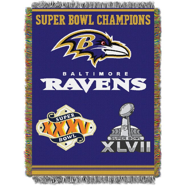 Ravens Commemorative Series Throw, MULTI, hi-res image number null